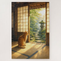 series_3_2｜Morning Tatami Tabby Cat Japanese Art