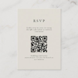 Serif Elegant Modern Wedding QR Code UAWG Begleitkarte