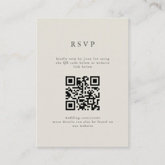 Serif Elegant Modern Wedding QR Code UAWG Begleitkarte