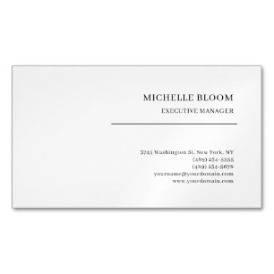 Serif-Schriftart Einfach Professionell Minimalisti Magnetische Visitenkarte