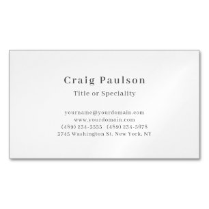 Serif-Schriftart Einfach Professionell Schlicht Mi Magnetische Visitenkarte