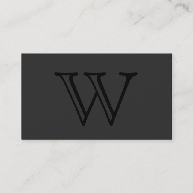 Serif-Typ Monogramm Visitenkarte (Vorderseite)