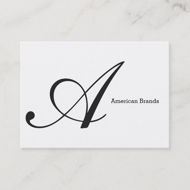 Serif Type Monogramm (Variation 3) Visitenkarte (Vorderseite)