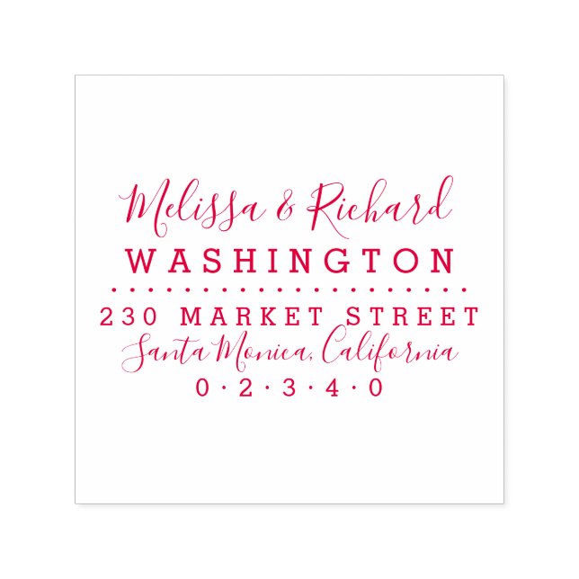 Serif- und Script-Hochzeiten-Rücksendeadresse Permastempel (Design)