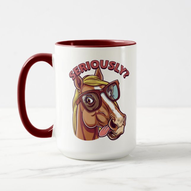 Seriös Coole Pferde-Tasse - Funny & Stylish Coffee Tasse (Links)