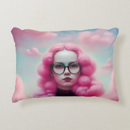 Seriös rosa Haare Dekokissen