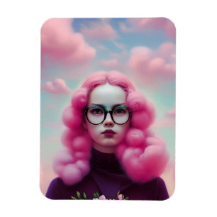 Seriös rosa Haare Magnet
