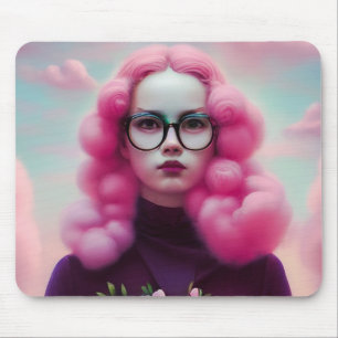 Seriös rosa Haare Mousepad