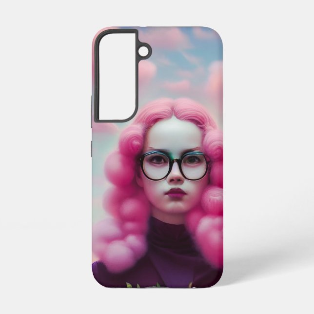Seriös rosa Haare Samsung Galaxy Hülle (Rückseite)