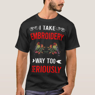 Seriös Stickerei T-Shirt