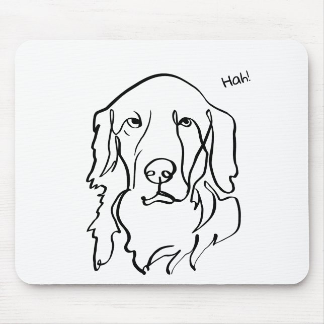 Seriöse Seite des Goldenen Retrievers: Personalisi Mousepad (Vorne)