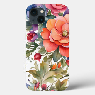 Seriöse Wasserfarben-Blumen PD Case-Mate iPhone Hülle