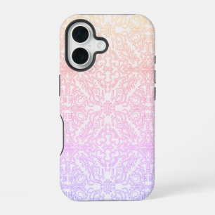 Seriöses Lavendel- und Minz-Mandala-Geometrie-Kach iPhone 16 Hülle