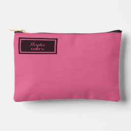 Serious Classic Minimal Simple Pink Zubehörtasche