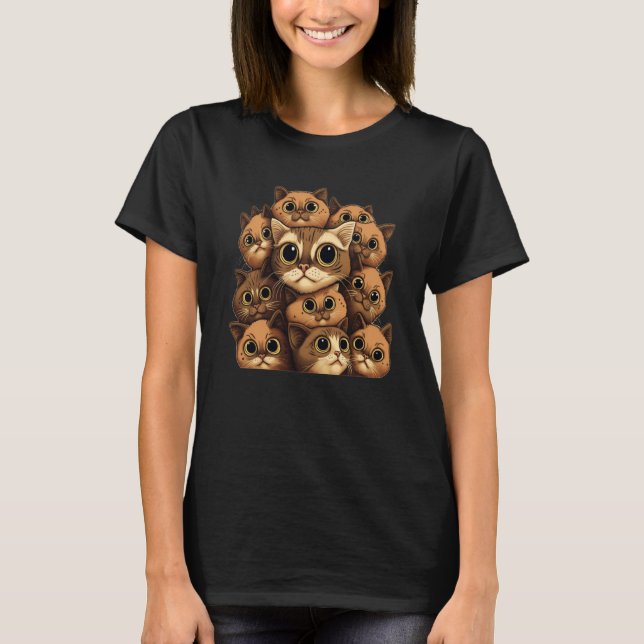 Seriously Cute Pile Of Cats And Kittens  4 T-Shirt (Vorderseite)
