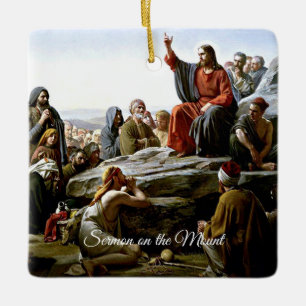 Sermon auf dem Berg - Gemälde von Carl Bloch Keramikornament