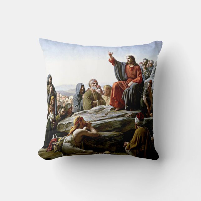 Sermon auf dem Berg - Gemälde von Carl Bloch Kissen (Vorderseite)