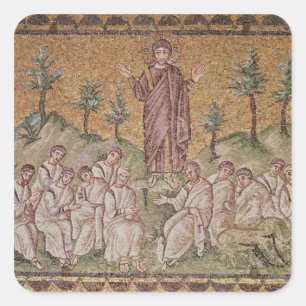 Sermon auf dem Berg Quadratischer Aufkleber