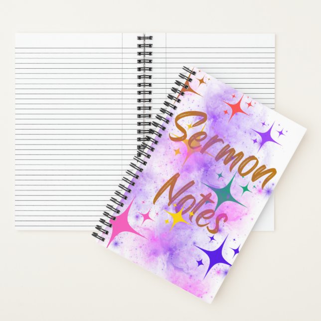 Sermon Notes A5 farbiges spiralgebundenes Notebook Notizbuch (Innen)
