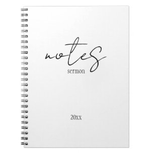 Sermon Notes Year Date Notizblock