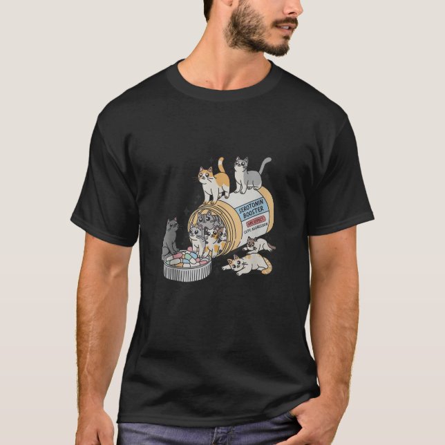Serotonin Booster Cats Side Effect Cute Aggression T-Shirt (Vorderseite)