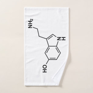 Serotonin-Chemical-Formel-Symbole Handtuch