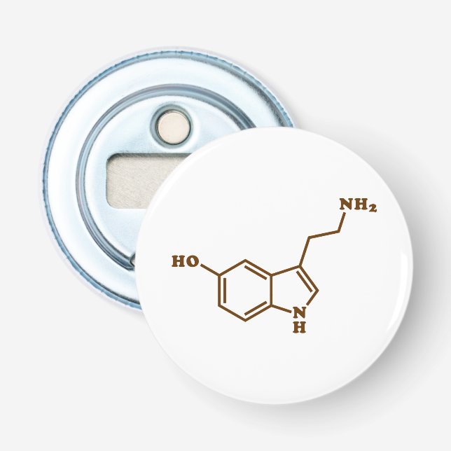 Serotonin Molekulare Chemische Formel Flaschenöffner (Vorderseite)