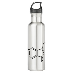 Serotonin-Symbol für chemische Formel Edelstahlflasche