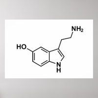 Serotonin-Symbol für chemische Formel