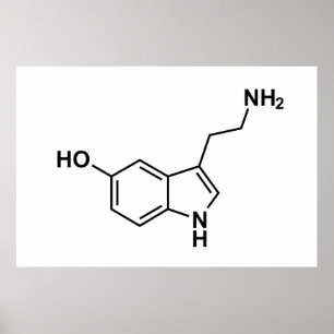 Serotonin-Symbol für chemische Formel Poster