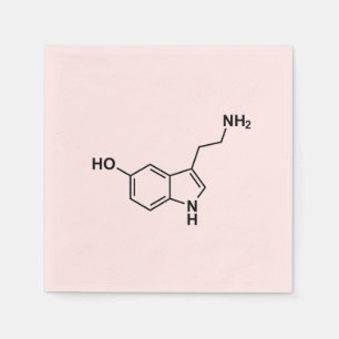 Serotonin-Symbol für chemische Formel Serviette