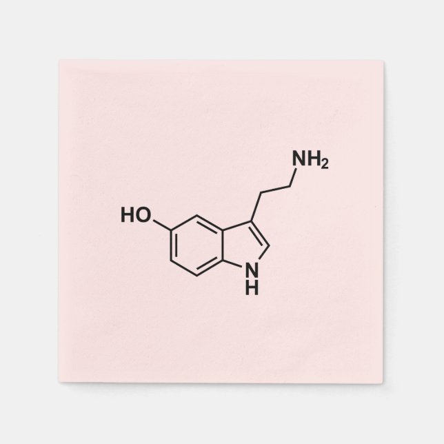 Serotonin-Symbol für chemische Formel Serviette (Vorderseite)
