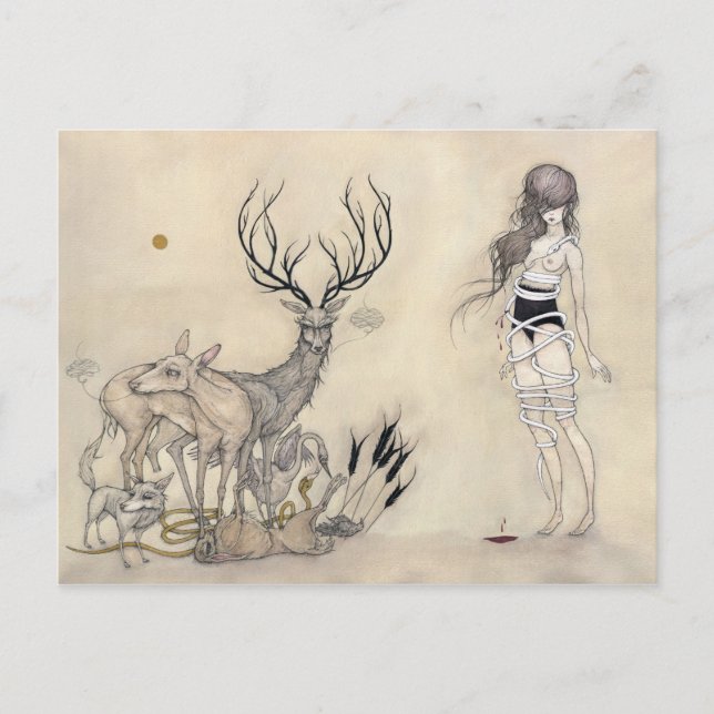 Serpent blanc + Vanitas - Carte postale (Devant)