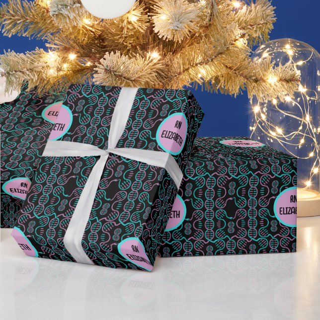 Serpent Chasing Schwanz Nahtloses Muster Geschenkpapier (Feiertage)