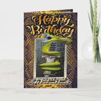 Serpent et dague de carte d'anniversaire