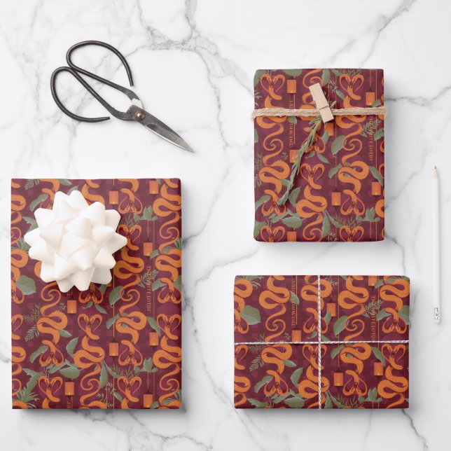 Serpent Luxe Muster - Der weiße Lotus Geschenkpapier Set (Vorderseite)