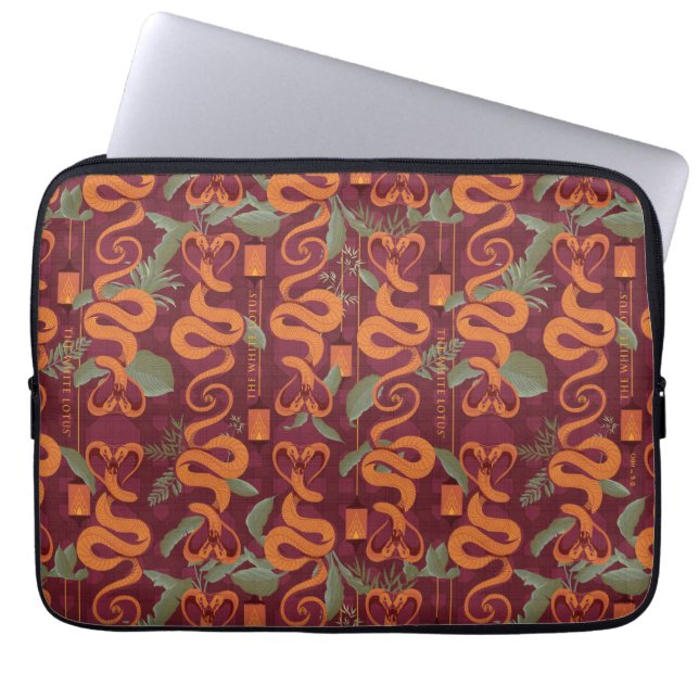 Serpent Luxe Muster - Der weiße Lotus Laptopschutzhülle (Vorderseite)