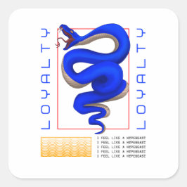 Serpent Symbol Art | Underground Bold Design Quadratischer Aufkleber