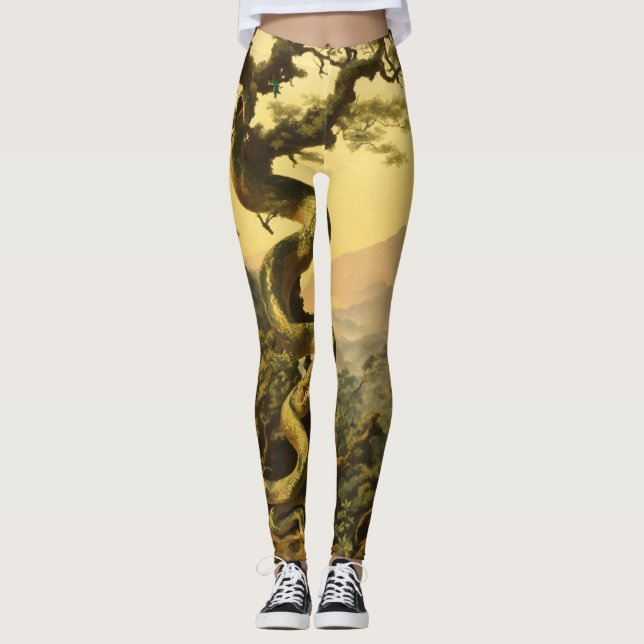 Serpentine Grove Leggings: Eleganz der Natur" Leggings (Vorderseite)