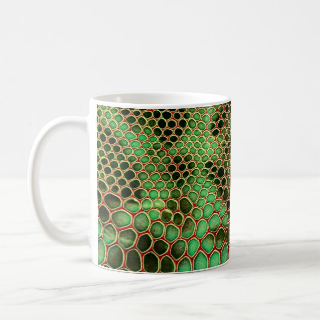 Serpentine Style: Exotic Skin Background Kaffeetasse (Links)