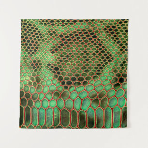 Serpentine Style: Exotic Skin Background Wandteppich