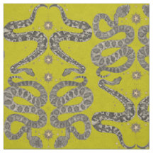serpents célestes tissu chartreuse