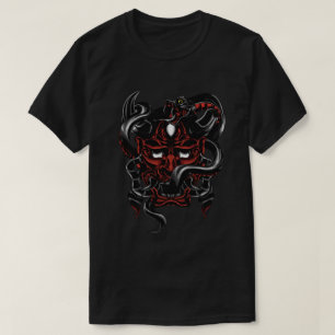 Serpents Embrace-Demon Oni-Maske T-Shirt