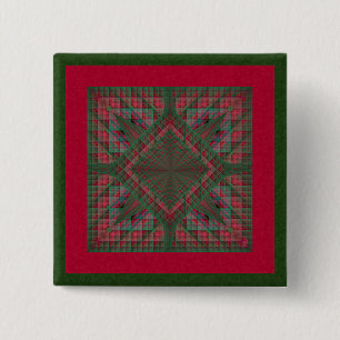 Serpinskis Quadrate steppten WeihnachtsFraktal Button