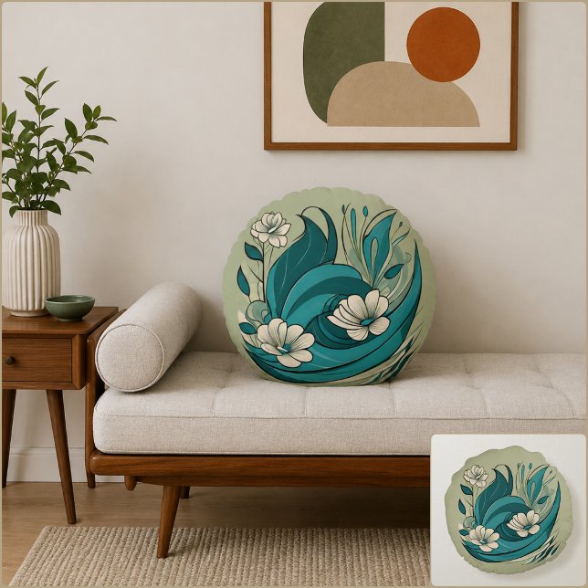 Serqet Rundes Kissen (Serqet Round Pillow (Front & Back)
)