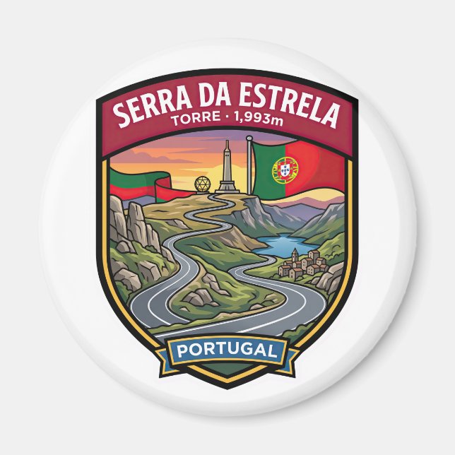 Serra da Estrela Bergfahrt Magnet (Vorne)