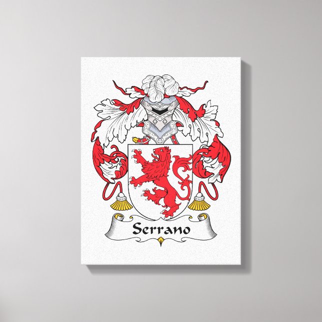 Serrano Familienwappen Leinwanddruck (Vorderseite)