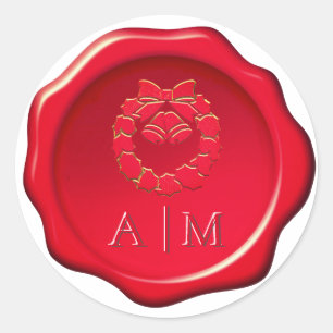Serre de Noël sur Stickers de cire rouge