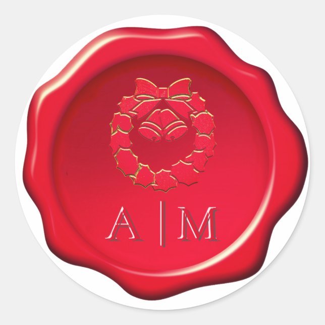 Serre de Noël sur Stickers de cire rouge (Devant)