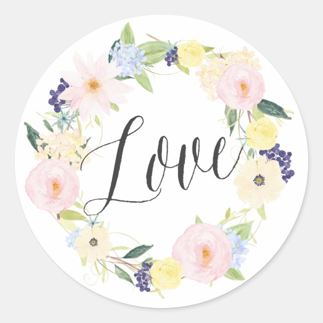 Serre florale Pastel Spring | Stickers Love (Devant)